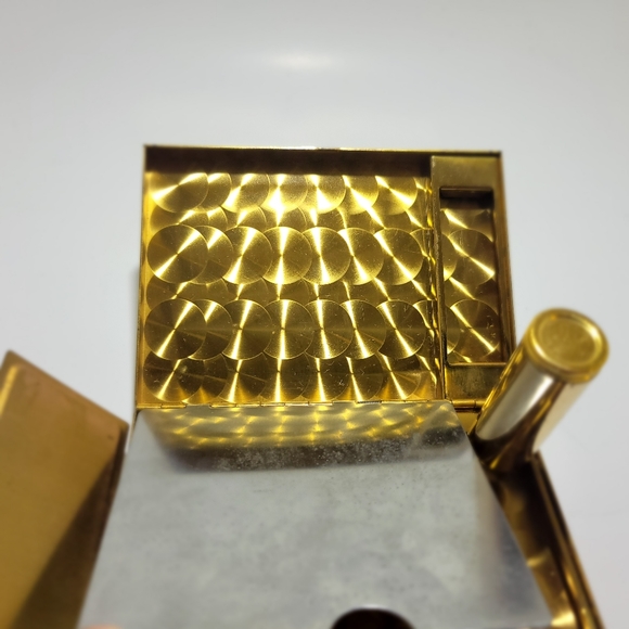 Mother Of Pearl Deco Vintage makeup cigarette compact case - Picture 4 of 6